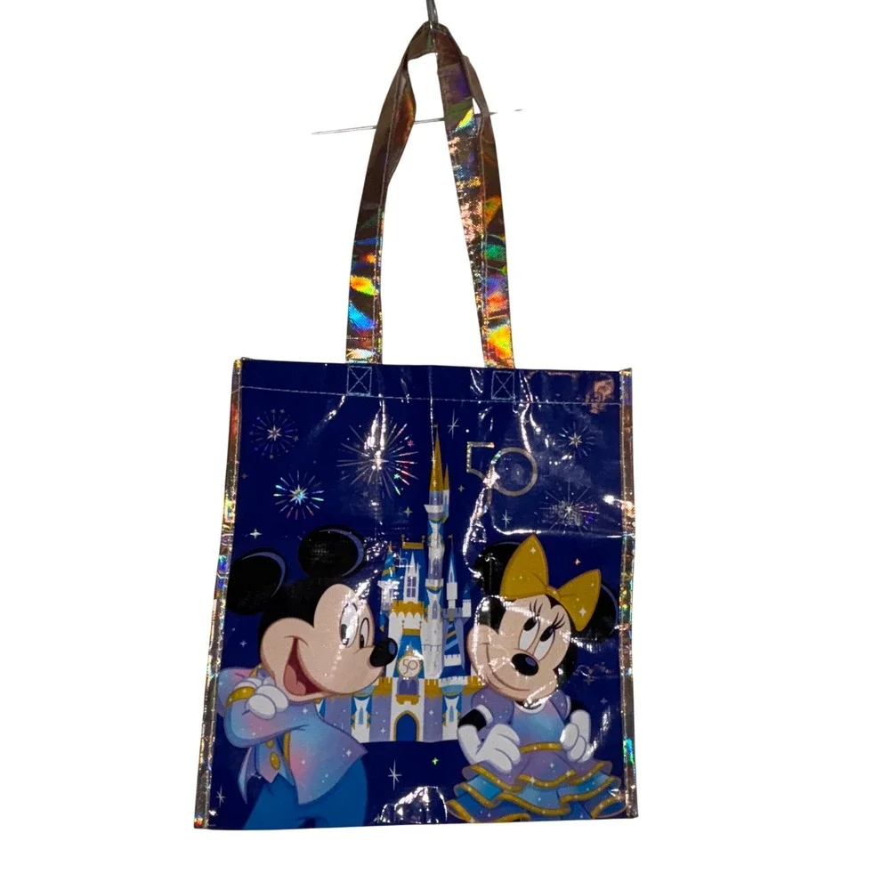 Walt Disney World 50th Anniversary Mickey Minnie Tote‎ Bag Reusable Shopping Bag